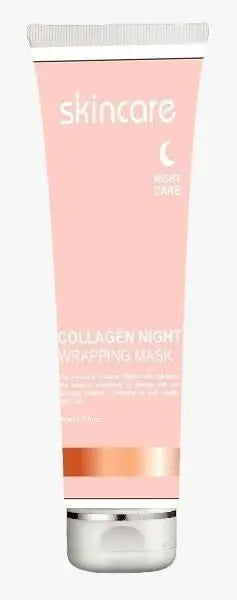Collagen night wrapping mask in pink tube for glowing skin night care Korean skincare