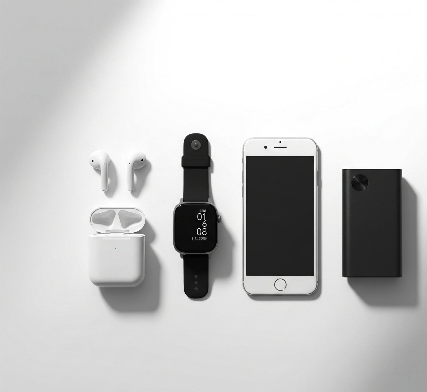 Smart Gadgets Collection with wireless earbuds, smartwatches, and accessories to buy wireless earbuds and smartwatches