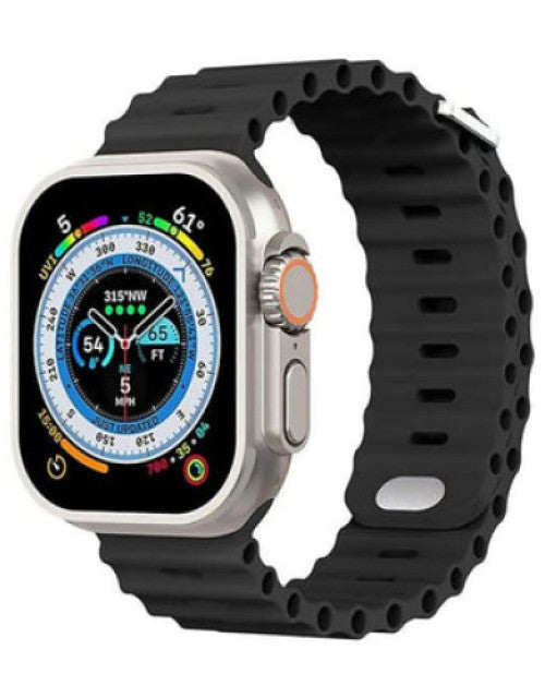 Quick Gadgets smartwatch with black strap and advanced digital compass display best smart watches for men and women
