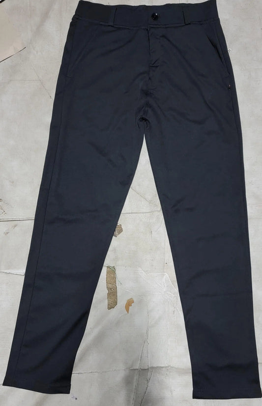 QuickGadgets black lycra formal pants for men with a sleek, slim fit design