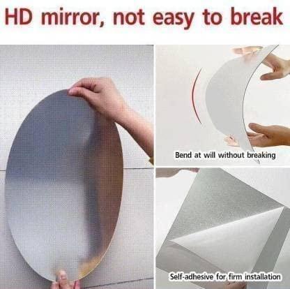 Flexible HD makeup mirror sheet showing durability and self-adhesive backing to buy designer mirrors online India