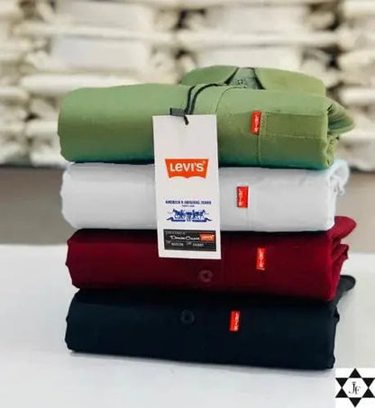 Pack of four men casual shirts pack of 4 in green white maroon and black with Levi's tag
