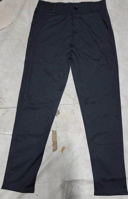 QuickGadgets black men's trousers designed as comfortable men's office wear pants with a sleek fit