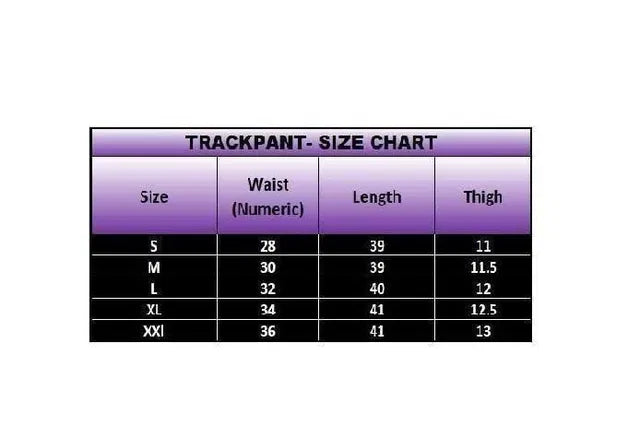 Size chart for men's cotton cargo shorts pack showing waist, length, and thigh measurements