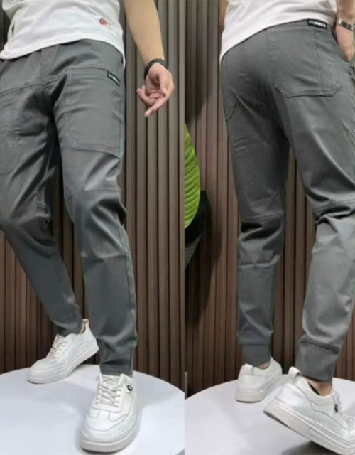 Dropdash men's solid joggers pack featuring stylish gray joggers paired with white casual sneakers