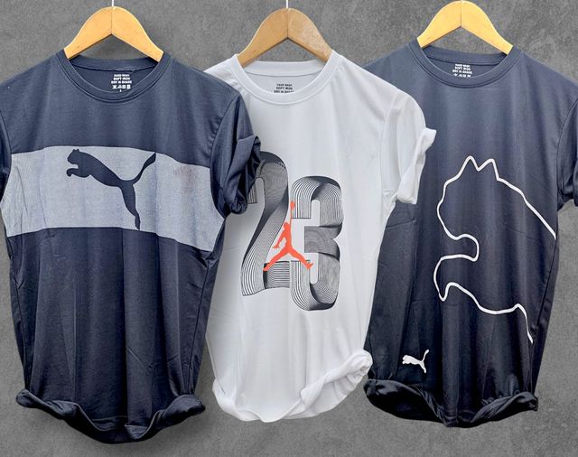 Premium quality men's tees featuring stylish graphic designs in black and white colors